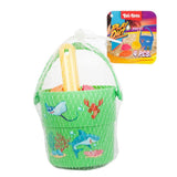 Toi-toys joue un mini ensemble de plage, seau, pelle et formes, 4 pièces.