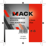 Mack 1013959 - jaloeziekoord nylon wit bobijn3mm 75m | 5 stuks