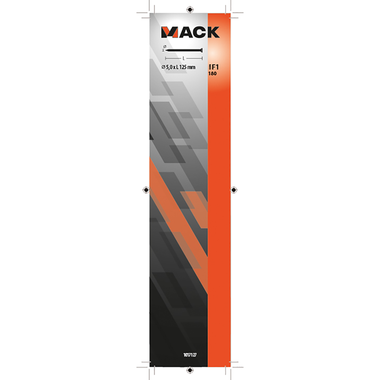 Mack 1017127 - nagel platte kop 180 gr 5,0 x 125 mm | 10 stuks