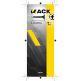 Mack 1017231 - spaanplaatschroef vz kop geelverz.30 st 4,0 x 20 mm | 10 stuks