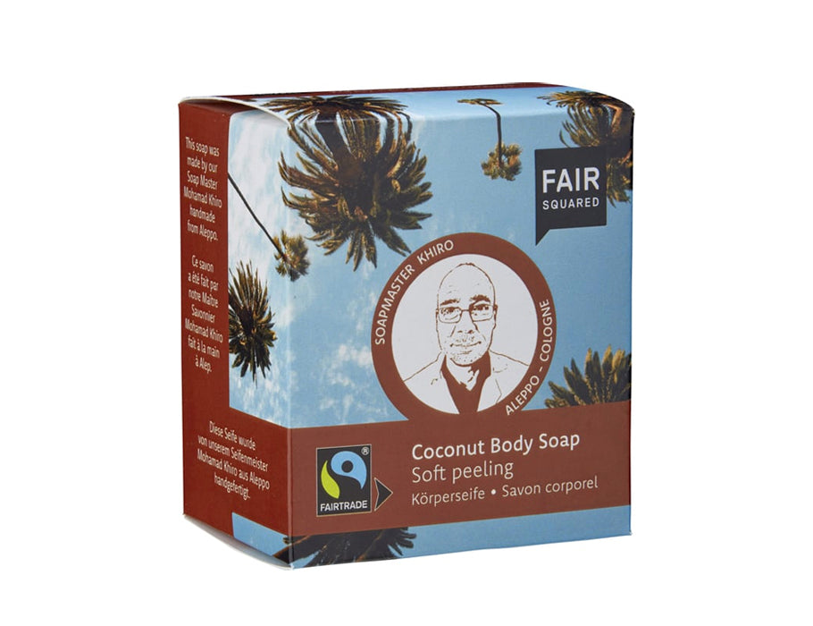 Savon pour le corps en pain de savon Fair Squared à la noix de coco - peeling doux - 2 pcs.
