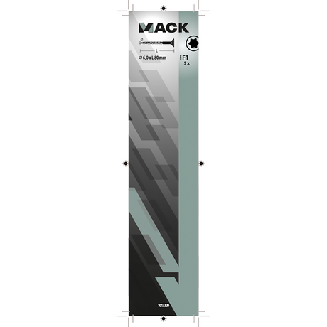 Mack 1017320 - spaanplschr.vzkop-zelfb. geelverz. 5 st 6,0 x 80 mm | 5 stuks