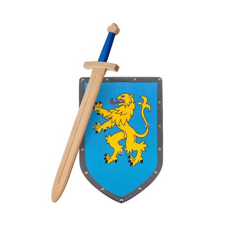 Épée en bois boisé avec bouclier. 4+