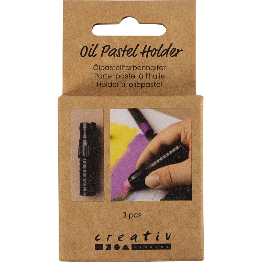 Creativ company support pastel à l'huile, l: 6,2 cm, d 1 cm, noir, 3 pièces 1 pièce