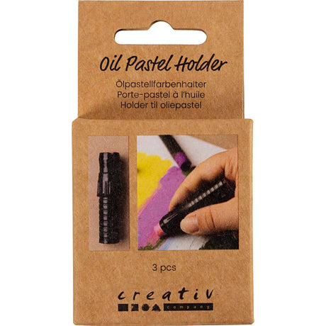 Creativ company support pastel à l'huile, l: 6,2 cm, d 1 cm, noir, 3 pièces 1 pièce