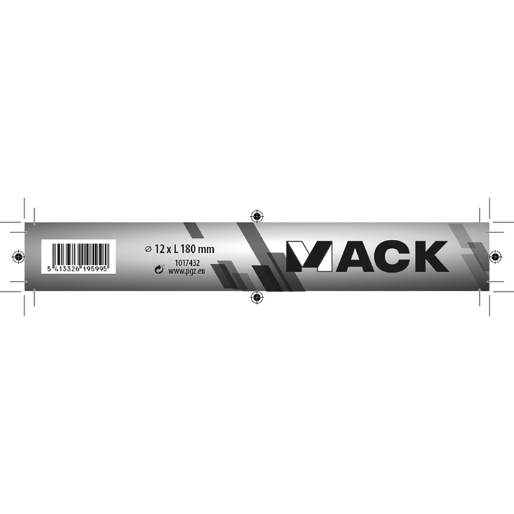 Mack 1017432 - houtdraadbout staal verzinkt 1 st 12 x 180 mm | 10 stuks