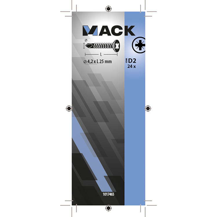 Mack 1017465 - zelfborende schroef vz kop verz. 24 st 4,2 x 25 mm | 10 stuks