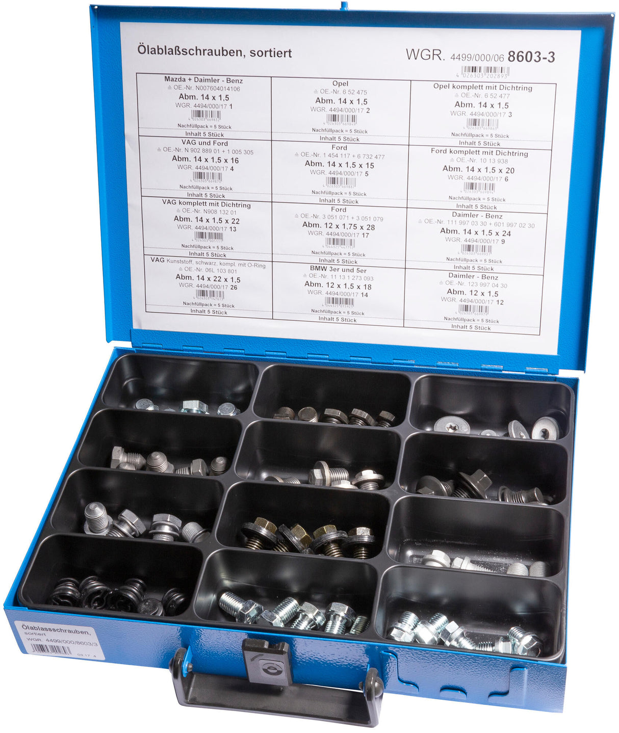Assortiment de bouchons de vidange d'huile Dresselhaus