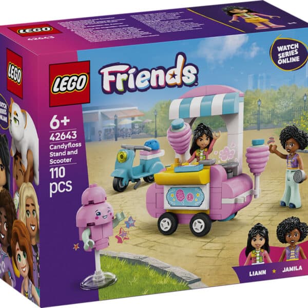 Lego friends suikerspinnen kraam met scooter - 42643