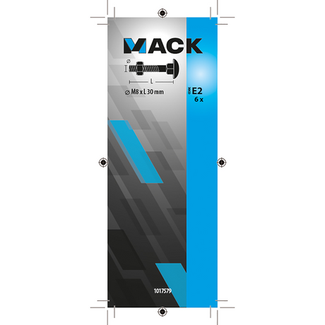Mack 1017579 - houtbout + moer staal verzinkt6 st m8 x 30 mm | 5 stuks