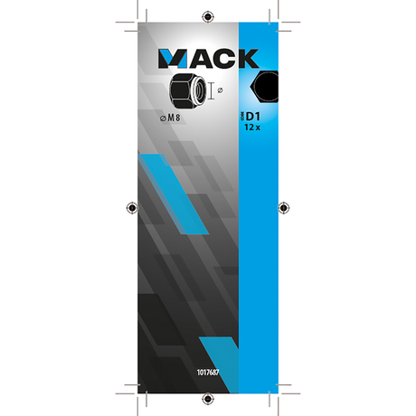 Mack 1017687 - zeskant borgmoer staal verzinkt 12 st m8 | 10 stuks