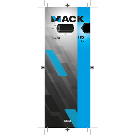 Mack 1017706 - zeskant verbindingsmoer verzinkt 2 st m10 | 5 stuks