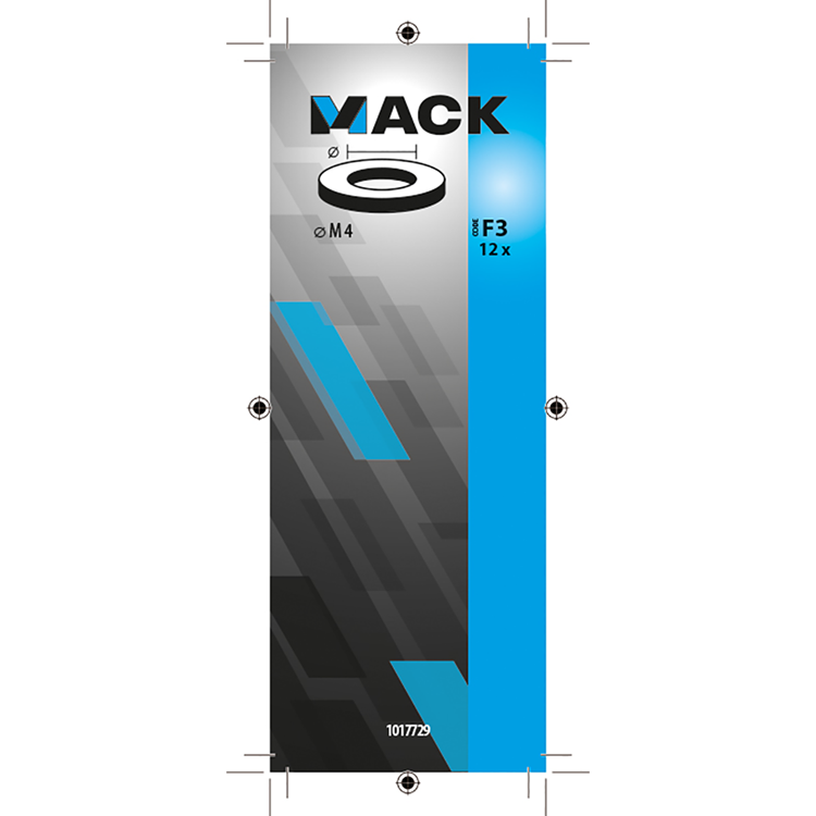 Mack 1017729 - sluitring nylon 12 st m4 | 10 stuks