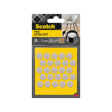 3m 1070702 - scotch® extra soft felt pads zelfklevend beige, ø 13 mm | 11 stuks