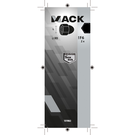 Mack 1019863 - zeskant dopmoer inox a2 2st m8 | 10 stuks