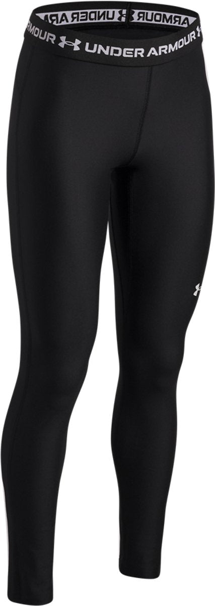 Under armour heatgear leggings-blk pantalons de sport pour filles - noir - blanc