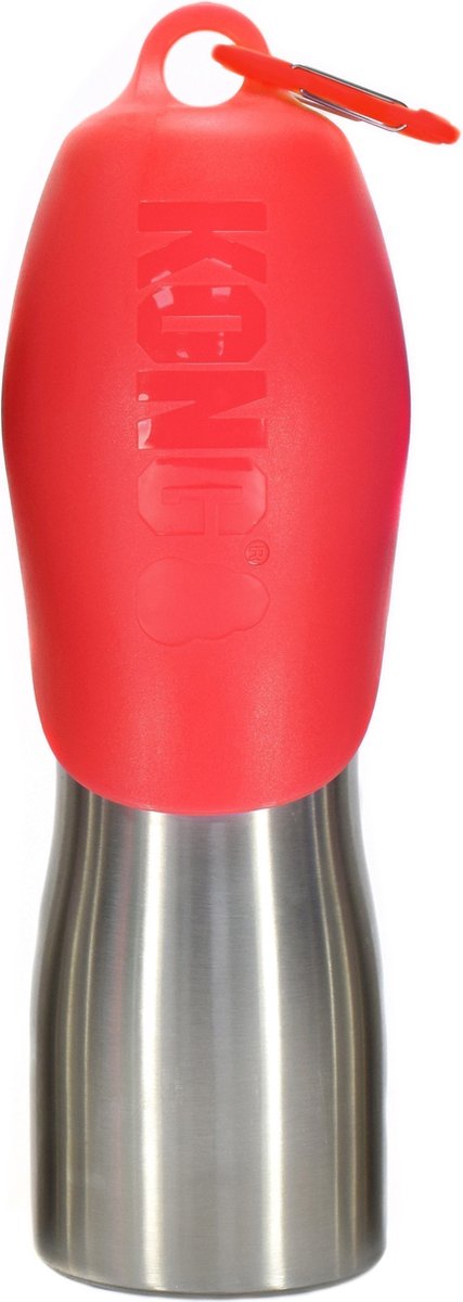 Kong h2o gourde pour chiens acier inoxydable rouge 740 ml
