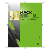 Mack 1047636 - deurstop cilindermodel inox look ø 30h35 mm 1 st pc | 6 stuks
