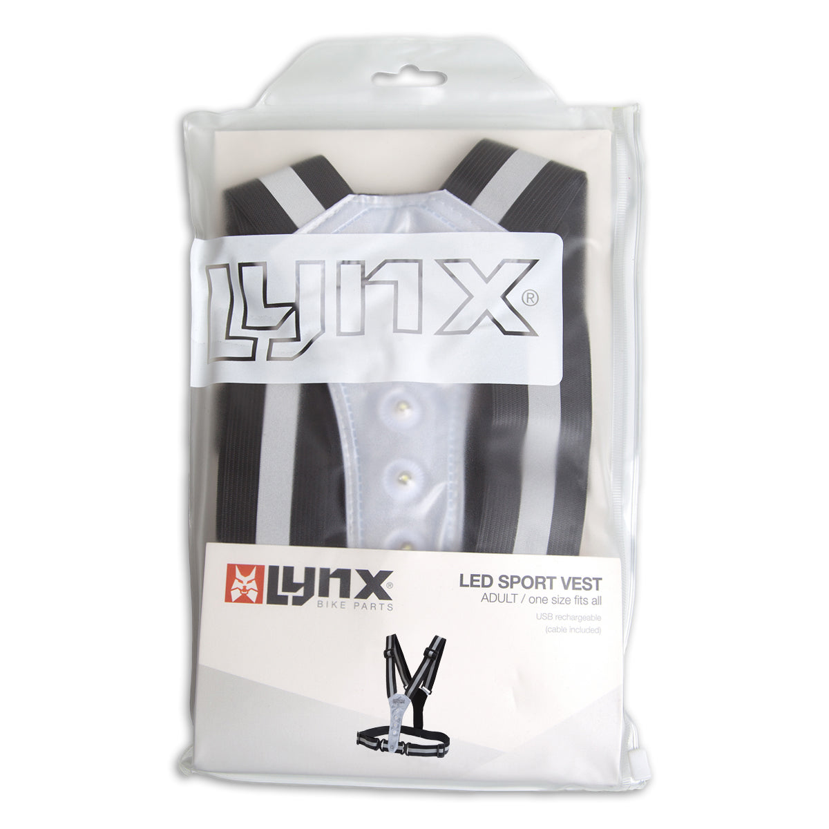 Gilet de sport LED réfléchissant Lynx USB
