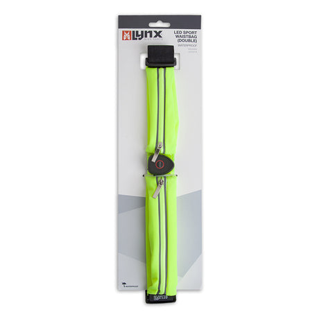 Ceinture de course pour sac banane LED réfléchissant Lynx (double) USB