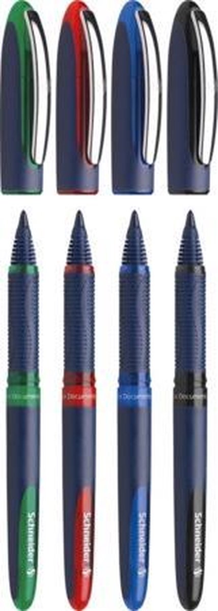 Instruments d'écriture Schneider roller schneider - one business - largeur de trait 0,6 mm - 4 pièces couleurs assorties - s-183094