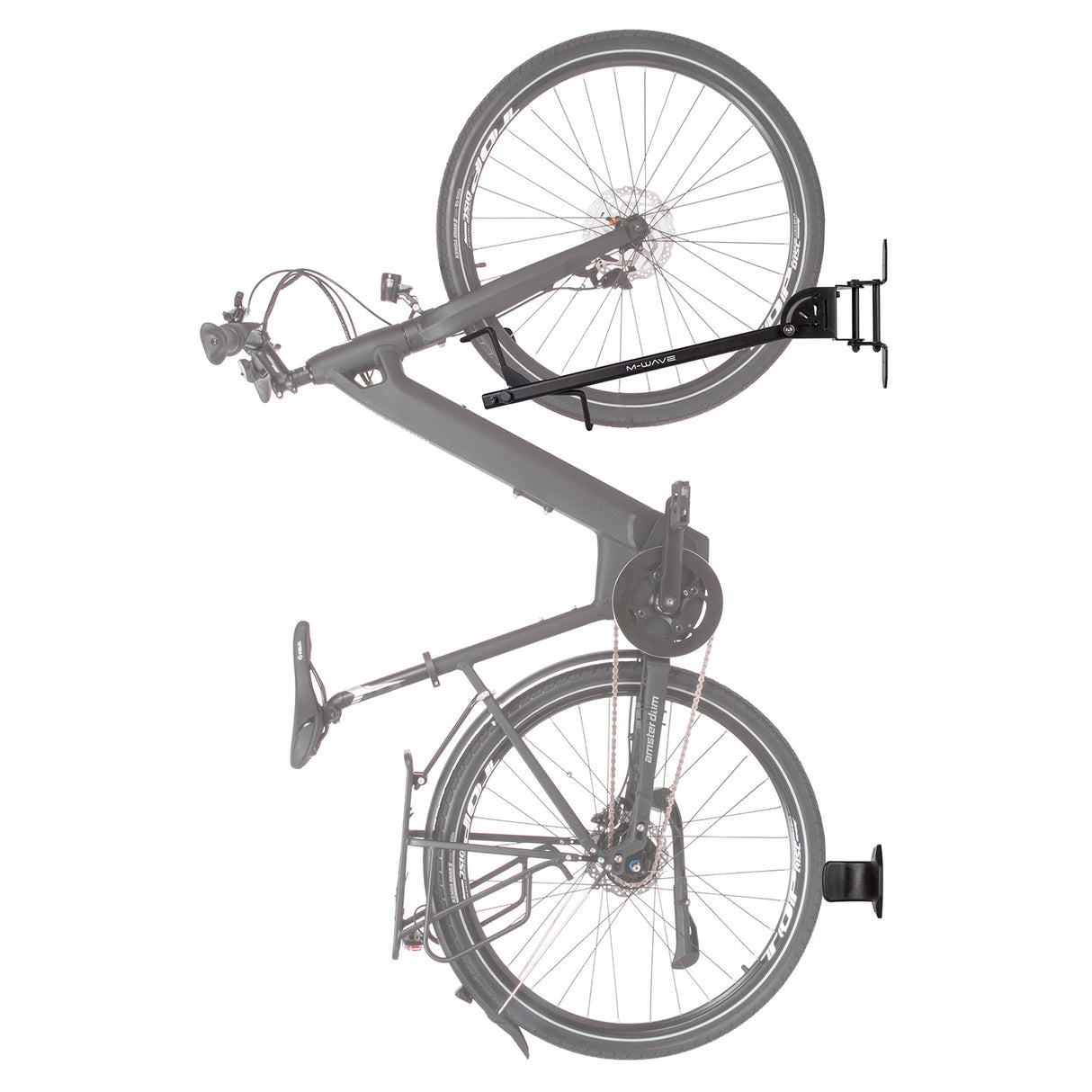 Support mural M-wave p170 avec capacité de levage jusqu'à 30kg noir