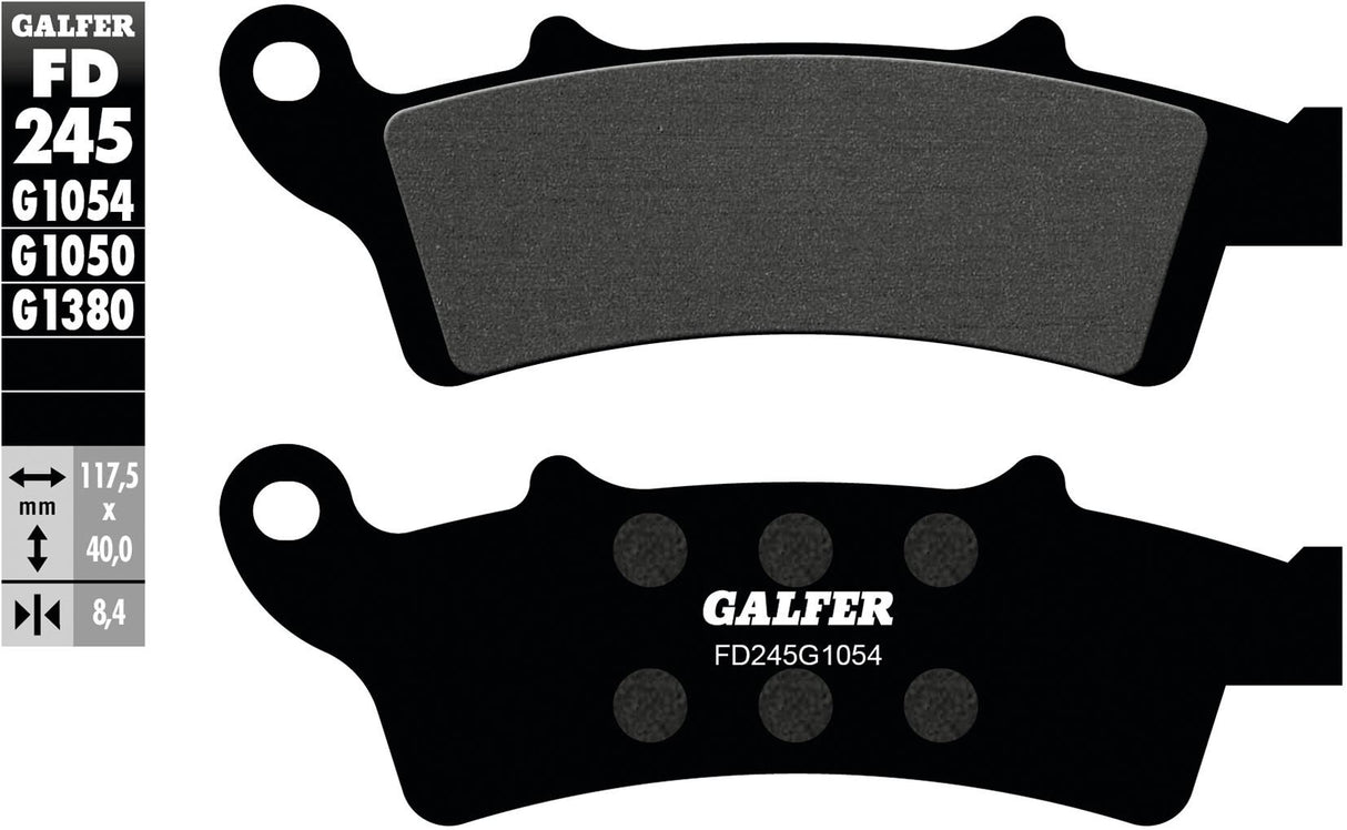 Galfer plaquettes de frein fd245 plaquette de frein fd245 g1054 organique