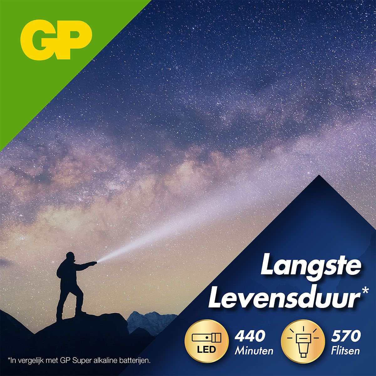 Piles alcalines AA GP ultra plus, paquet de 4