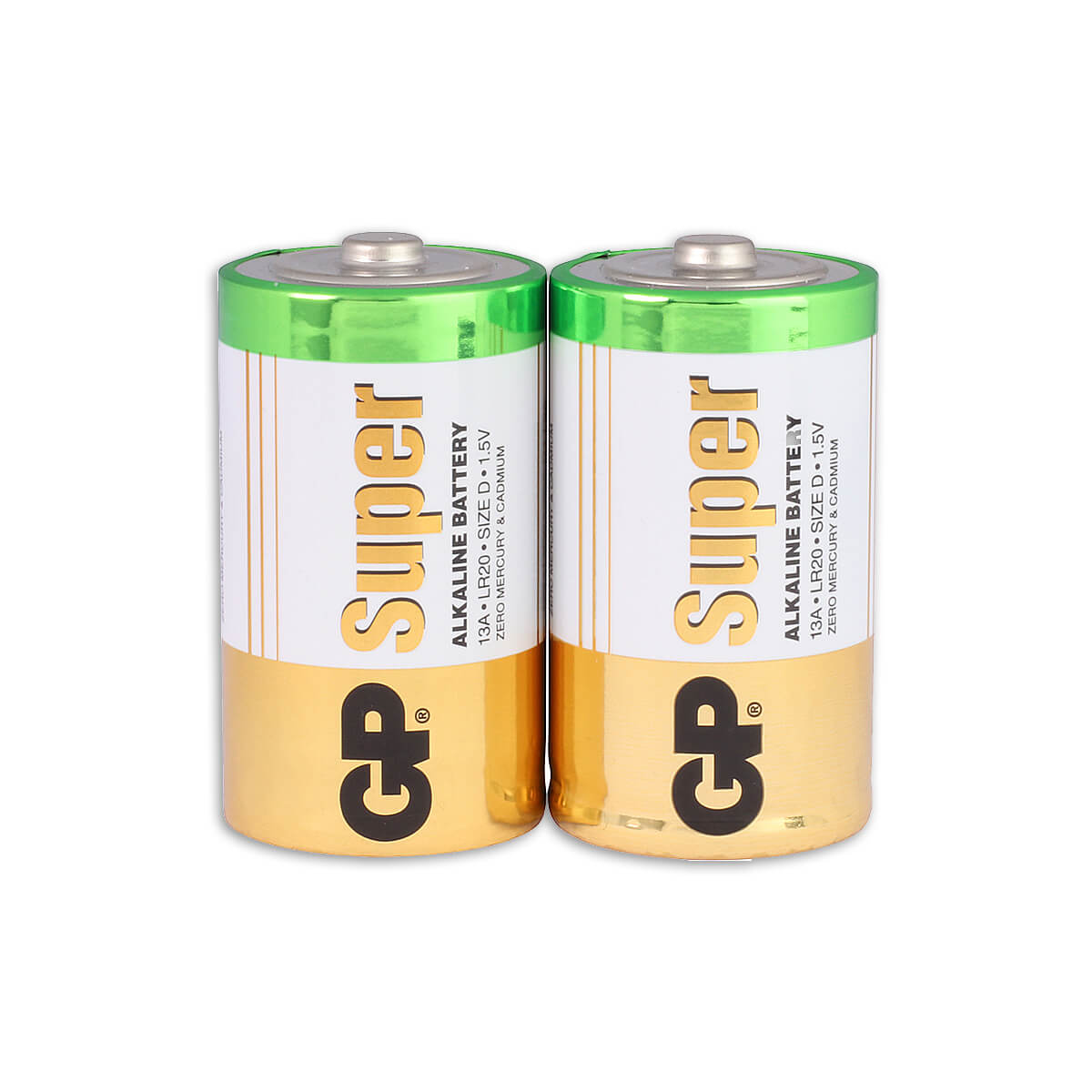 Piles GP super alcalines D, paquet de 2