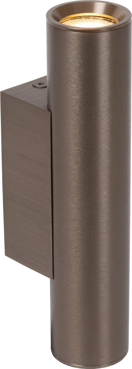Lucide dupla - wandspot wandlamp - 2xgu10 (mr11) - koffie