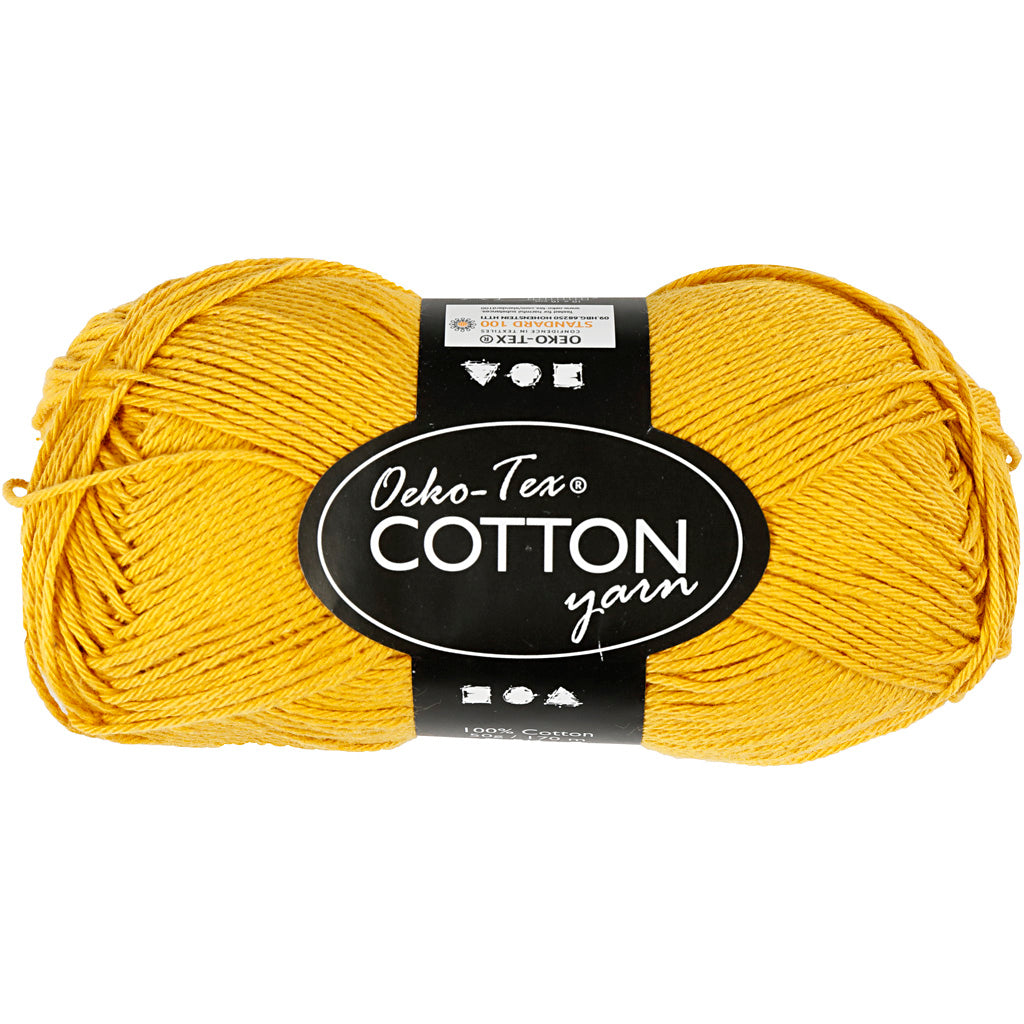 Fil de coton Creativ company, curry, 50gr, 170m