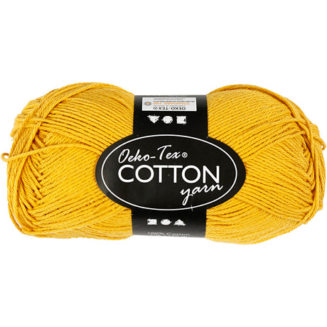 Fil de coton Creativ company, curry, 50gr, 170m