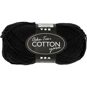 Fil de coton Creativ company, noir, 50gr, 170m