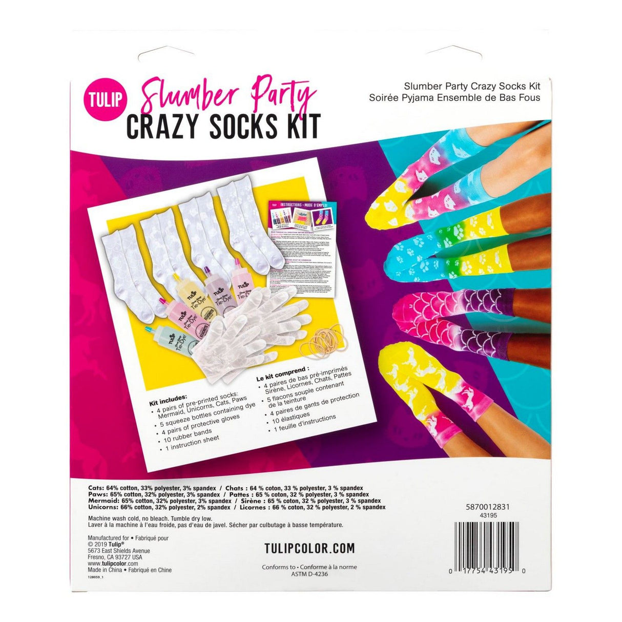 Tulip • kit de chaussettes folles tie-dye