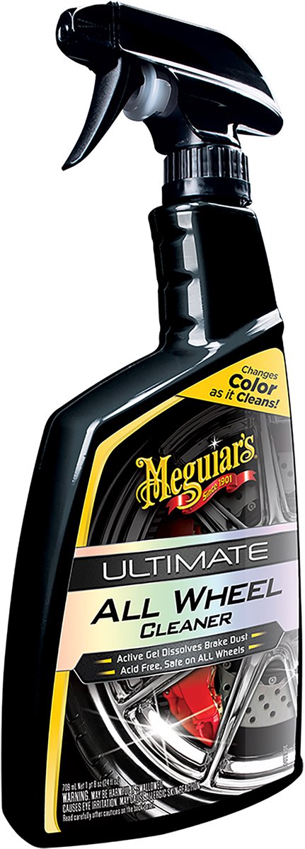 Meguiar's Meguiar's Ultimate All Wheel Cleaner 710 ml – nettoyant pour jantes de voiture – dissout la poussière de frein – sans danger pour toutes les jantes