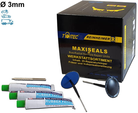 Kit de réparation de pneus Reinheimer maxi-seal maxi-seal m3 rep. jeu d1= 3mm 20 pcs.
