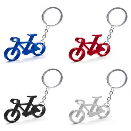 sleutelhanger fiets, aluminium. sorti kleur