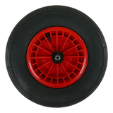 Roue Fort 480400x8jante plastique rouge axe 13cm 2ply
