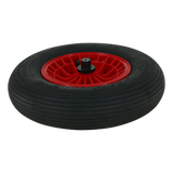 Roue Fort 480400x8jante plastique rouge axe 13cm 2ply