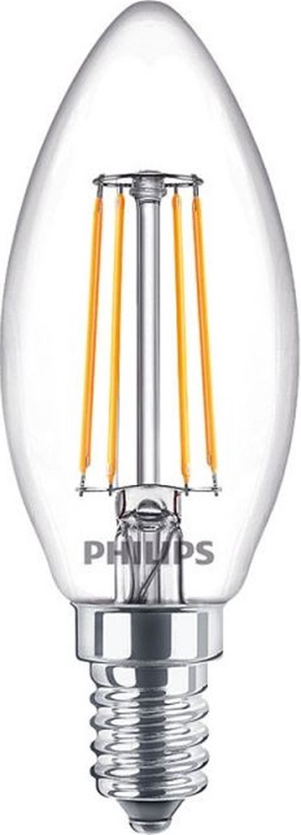 Philips led philips - master value bougie led e14 filament clair 3,4w 470lm - 927 | meilleur rendu des couleurs - dimmable - remplace 40w