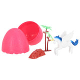 Incroyable licorne changeant de couleur d'œuf cool 6 assortie avec accessoires | 6 pièces
