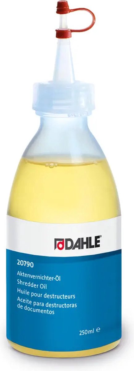 Dahle 20790 - huile lubrifiante pour destructeur de papier - à base végétale - sûre à utiliser - flacon de 250 ml
