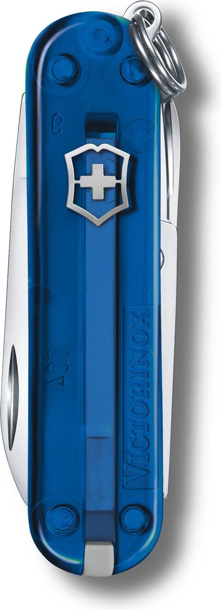 Couteau de poche transparent Victorinox classic SD - océan profond - 7 fonctions