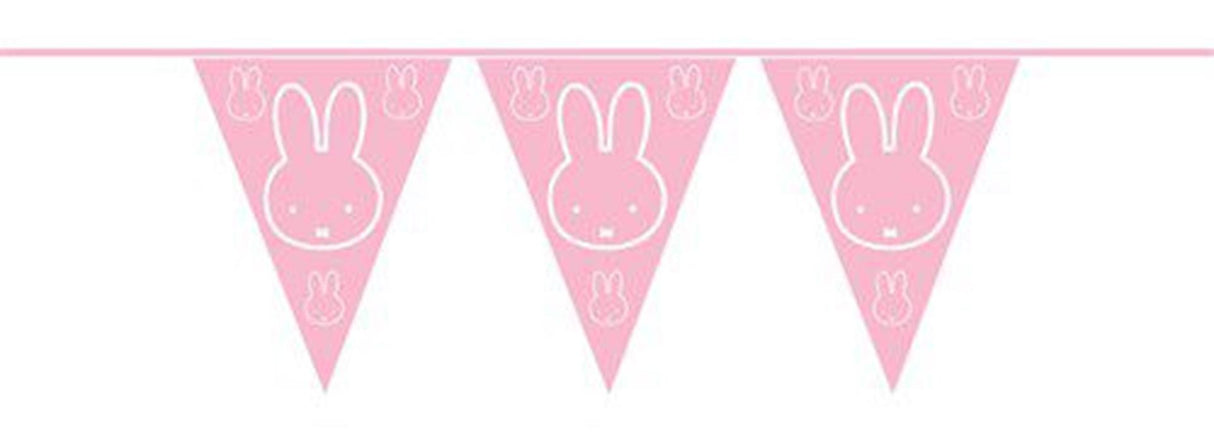 Ligne drapeau Haza Miffy rose, 10 mètres.