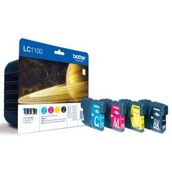Cartouche d'encre brother lc1100bndl, noir, cyan, magenta, jaune