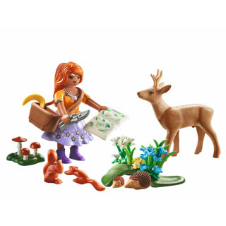 Playmobil herboriste amusant en famille avec cerf - 71188