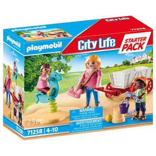 Playmobil starter pack éducateur avec charrette à bras - 71258