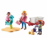 Playmobil starter pack éducateur avec charrette à bras - 71258
