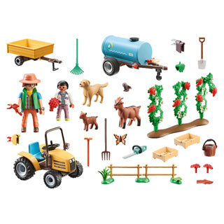 Playmobil 71442 tracteur country avec remorque et réservoir d'eau