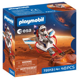 Playmobil espace planeur spatial esa | astronaute - véhicule volant avec fonction de tir et bras de préhension | exploration spatiale en crèche | ensemble de jouets de haute qualité | amusant pour les enfants à partir de 4 ans | 72013